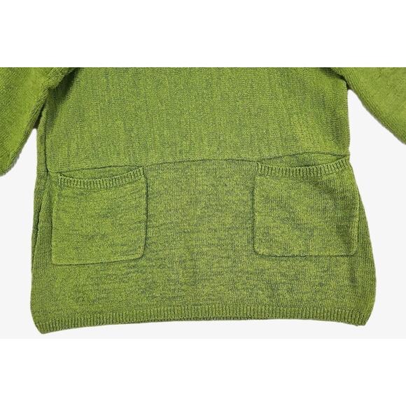 Soft Surroundings ~Woman Size PS/PM Petite~ Green 3/4 Sleeve Pullover Knit Tunic - Picture 9 of 14